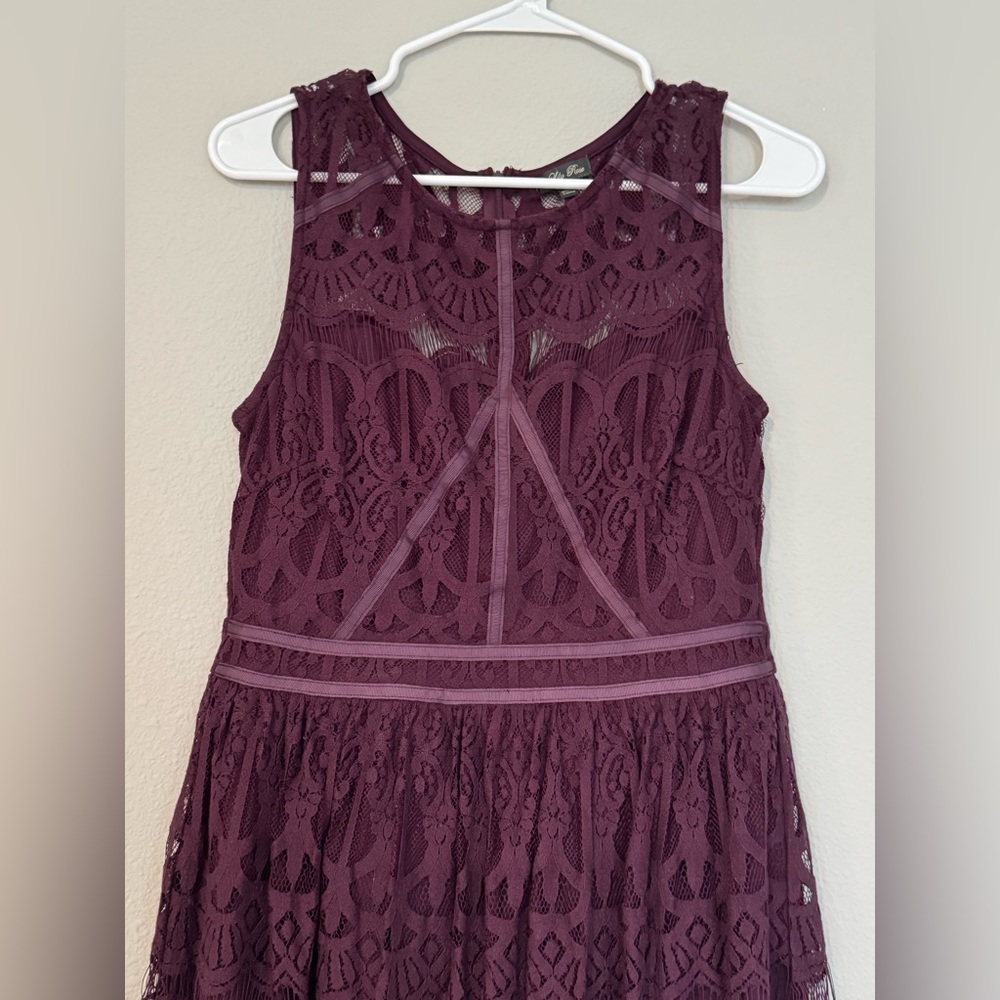 Lily Rose Deep Purple Lace Dress